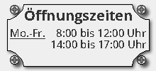 �ffnungszeiten